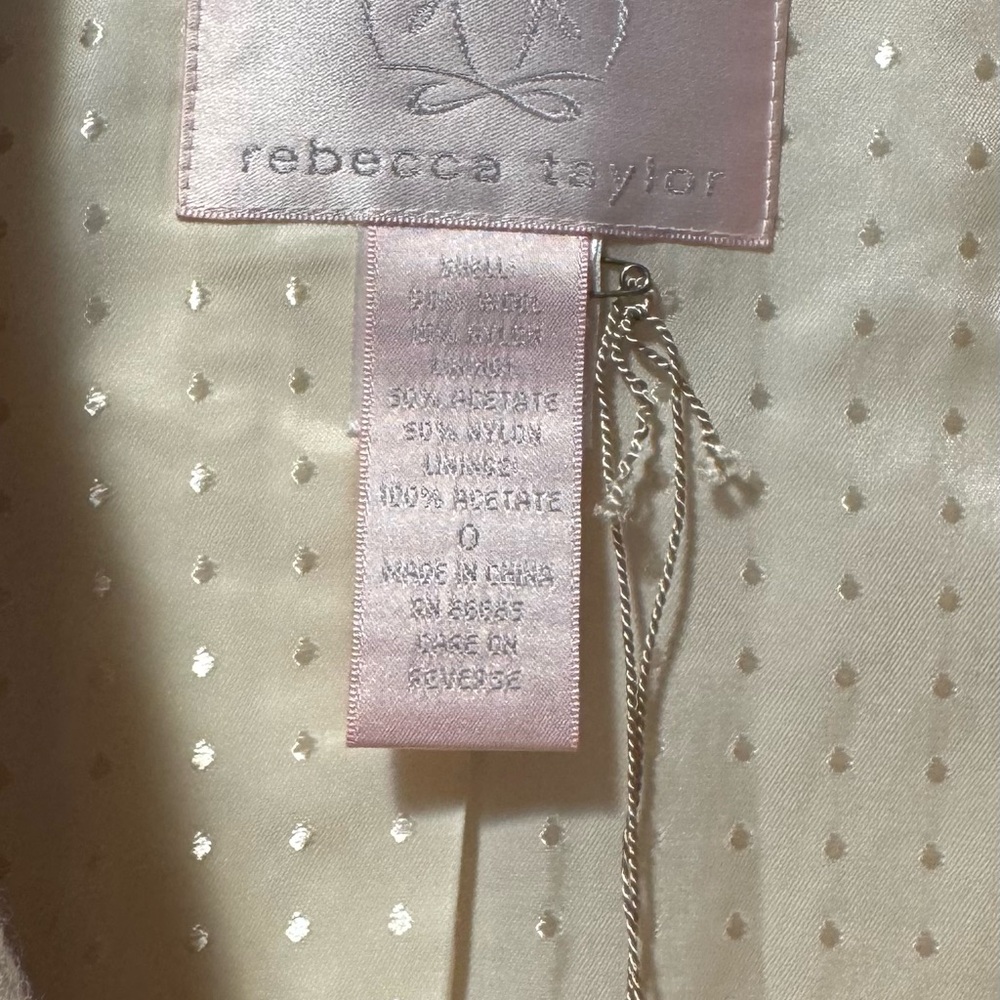 Rebecca Taylor tweed jacket. Light pink wool-blend blazer. Size 0 NWOT - Picture 2 of 9